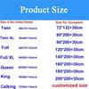Single/Full/Queen/King Solid Color Fitted Sheets King Size Mattress Protector Bed Cover Bed Sheets Bedsheet Solid Bedspreads 99.99% Waterproof