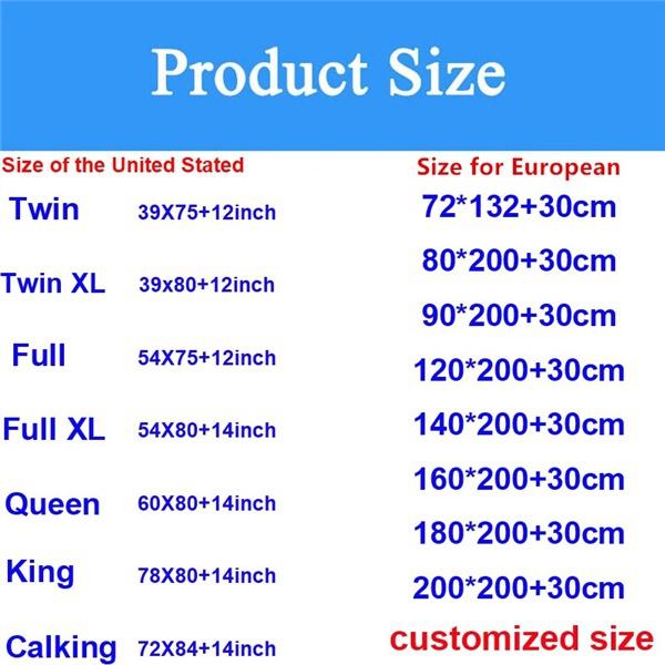 Single/Full/Queen/King Solid Color Fitted Sheets King Size Mattress Protector Bed Cover Bed Sheets Bedsheet Solid Bedspreads 99.99% Waterproof