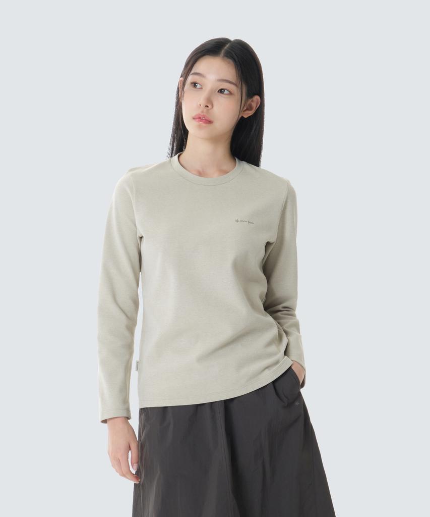 SNOWPEAK APPAREL Женская футболка с длинным рукавом Быстросохнущая (S26Fwftl15) Светло-бежевый