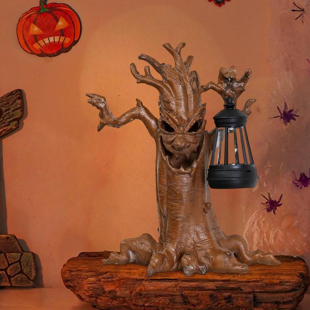 Хэллоуин Дерево Украшение Солнечный Ручной Фонарь Фестиваль Атмосфера Ужаса Сцена Украшение Дерево Украшение