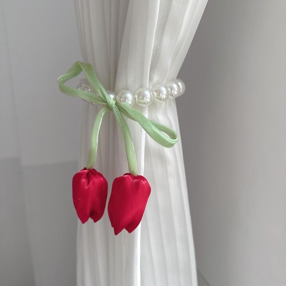 Tulip-Shaped Tulip Curtain Straps Magnetic Curtain Buckle Creative Drapery Holders Home Decor