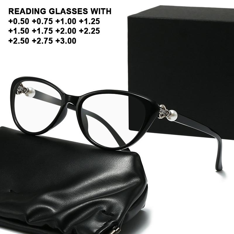 Ladies Cat Eye Reading Glasses Fashion Presbyopic Eyewear +0 5 to +2 75 Diopters Elegant Women Optical Frames