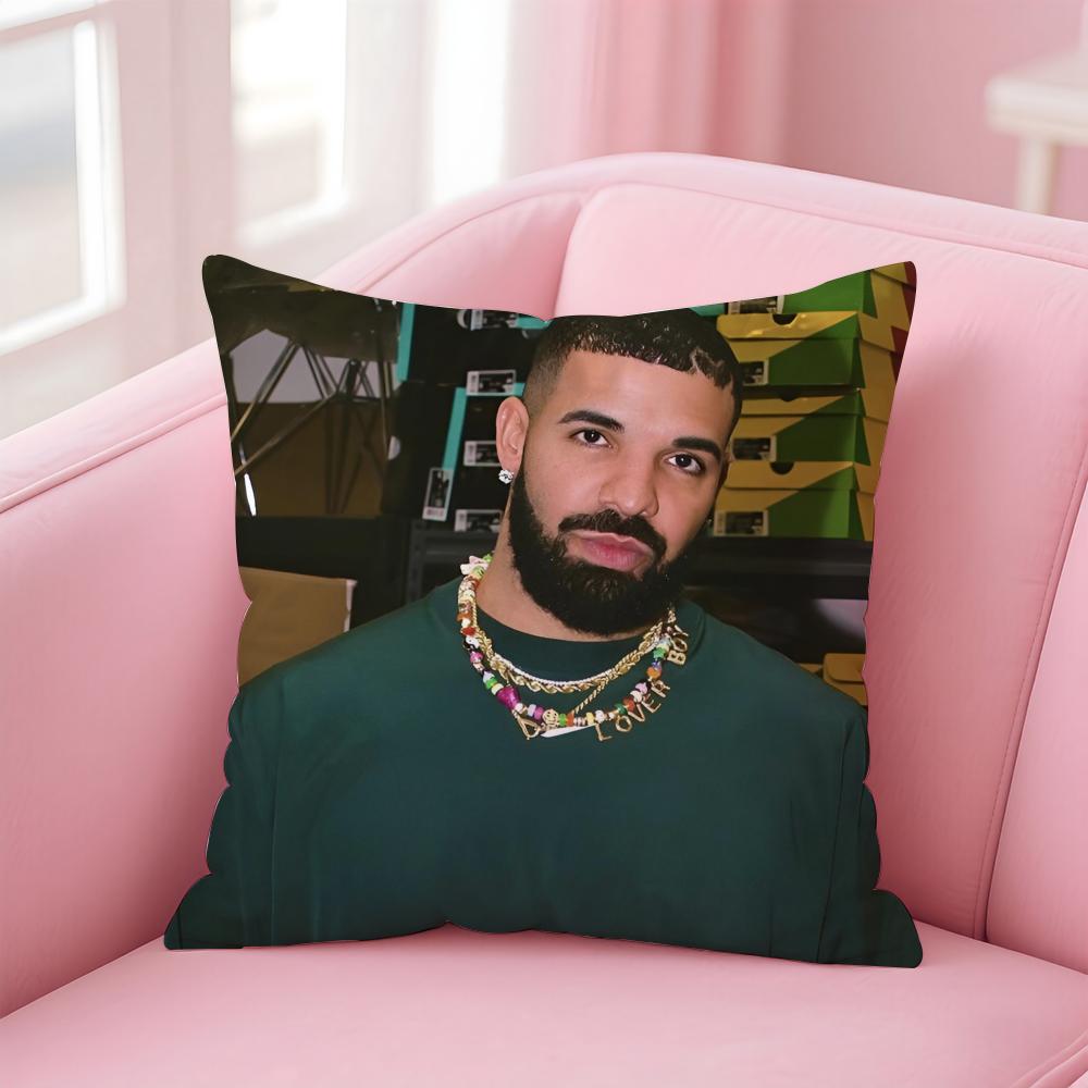 Hot Cool Singer DDrake Cushion Cover Pillowcase Short Plush Invisible zipper Room Sofa Cushion Cover