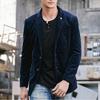 Весенняя осенняя вельветовая повседневная хлопковая куртка для мужчин, приталенный костюм