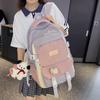 School Bag Junior High School Girls Japanese Ins College High School Versatile Contrasting Color Backpack Niche Design College Student Backpack
