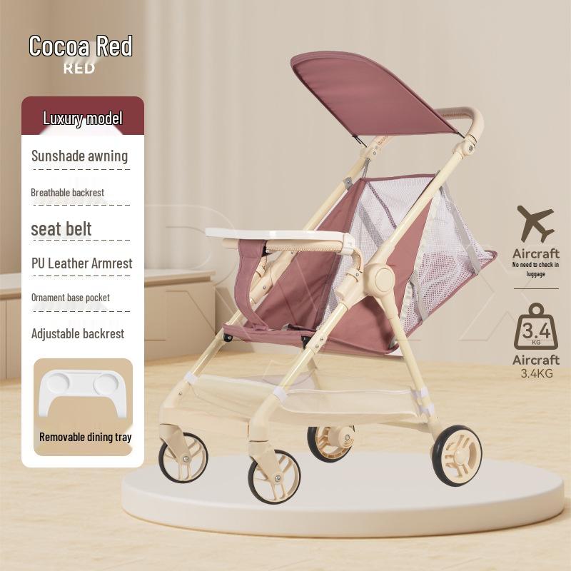 Compact Foldable Baby Stroller: Lightweight and Travel-Friendly, Carry-On Compatible