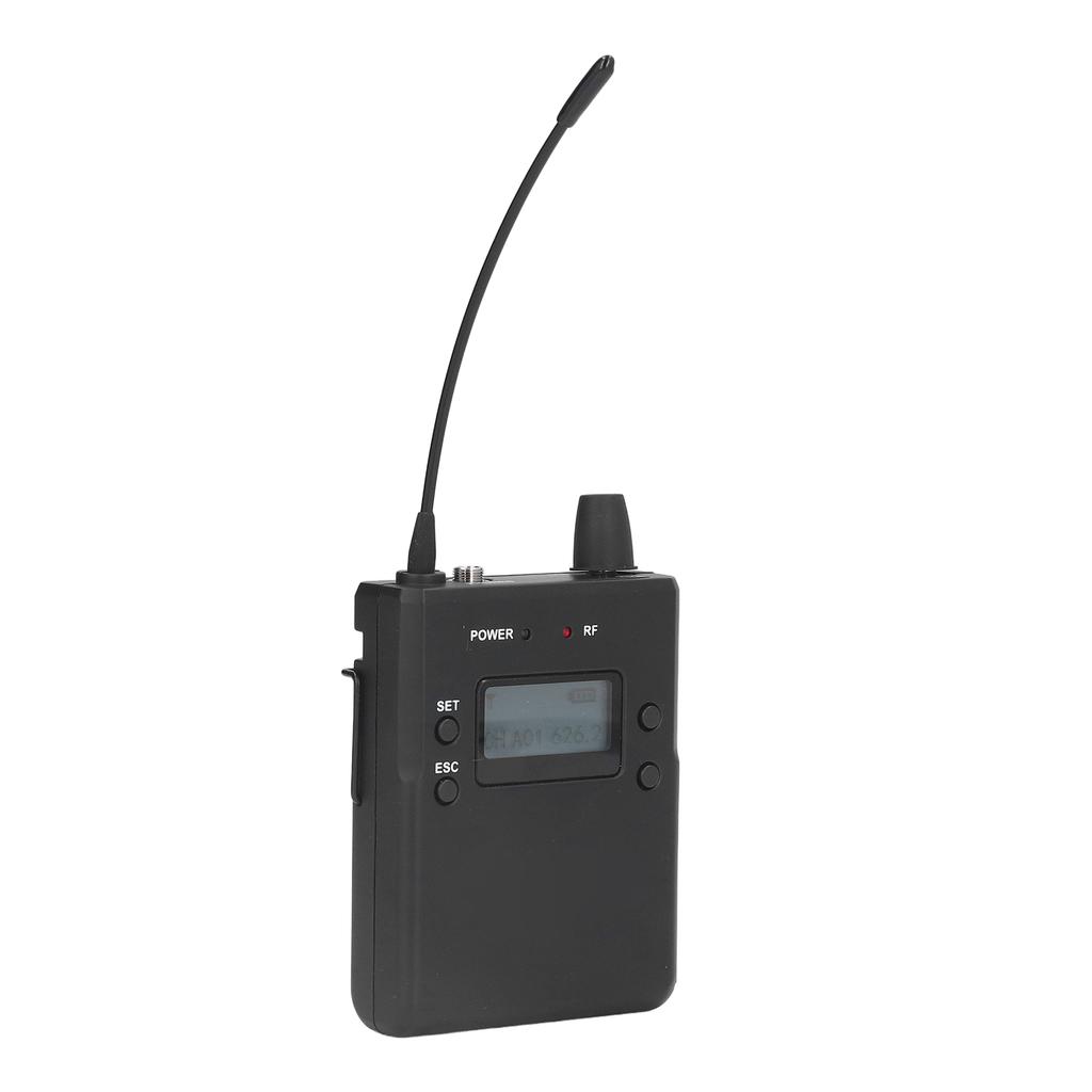 Wireless Ear Monitor 626 To 662MHz Stereo Bodypack Monitoring Receiver System for Band Stage Studio