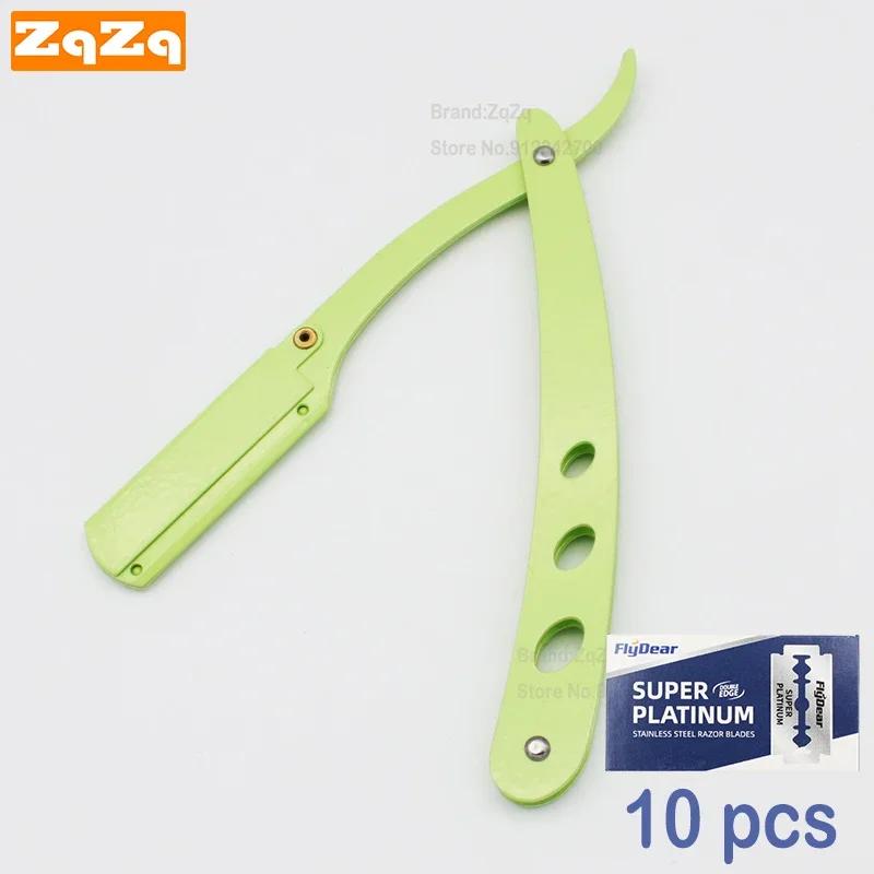 ZqZq 10 Shaving Blades Or Straight Edge Razor Haircut Beard Eyebrow Shaving Tool Manual Depilation Razor Hairdresser Trimming