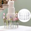 Clear Acrylic Cake Stand Elegant Dessert Display Stand with Tubes Flower Cake Centerpiece for Weddings Party
