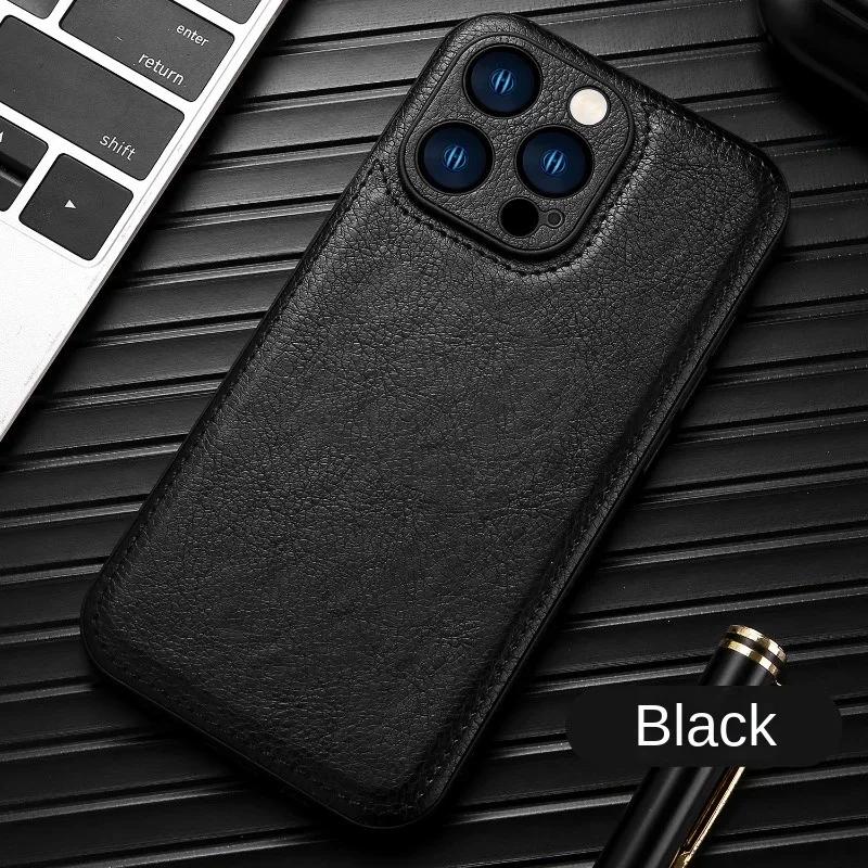 Роскошный кожаный чехол для iPhone 16 15 14 13 12 11 Pro Max X XR XS 7 8 Plus SE Business Camera Frame Protection Cover