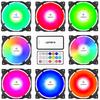 Novonest 120mm RGB PC Case Illuminates Quiet 25mm Remote Set of Black Frame Fan, Inside, Type, Thick, 6PIN, Control, 5,