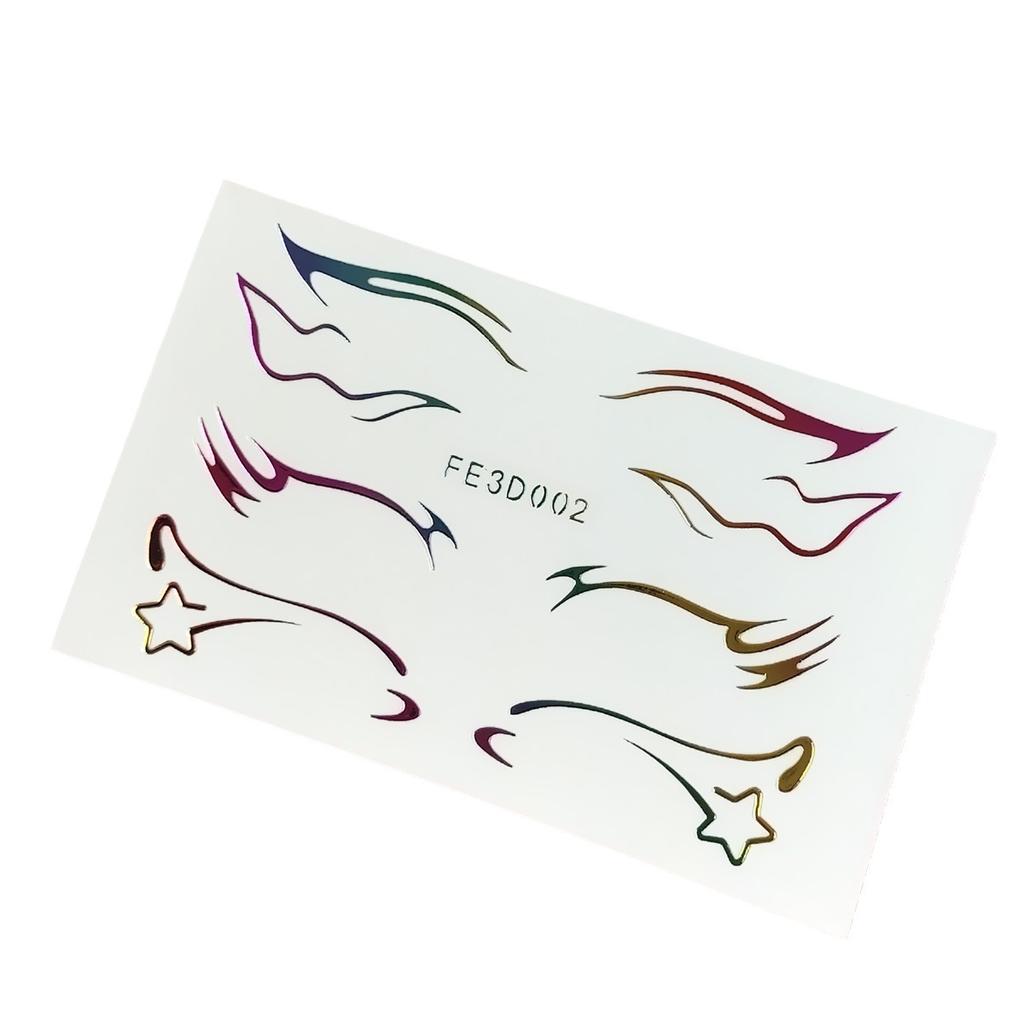 Лазерная подводка для глаз, 3D трехмерная рельефная наклейка-бабочка для макияжа глаз, сценическая наклейка-татуировка