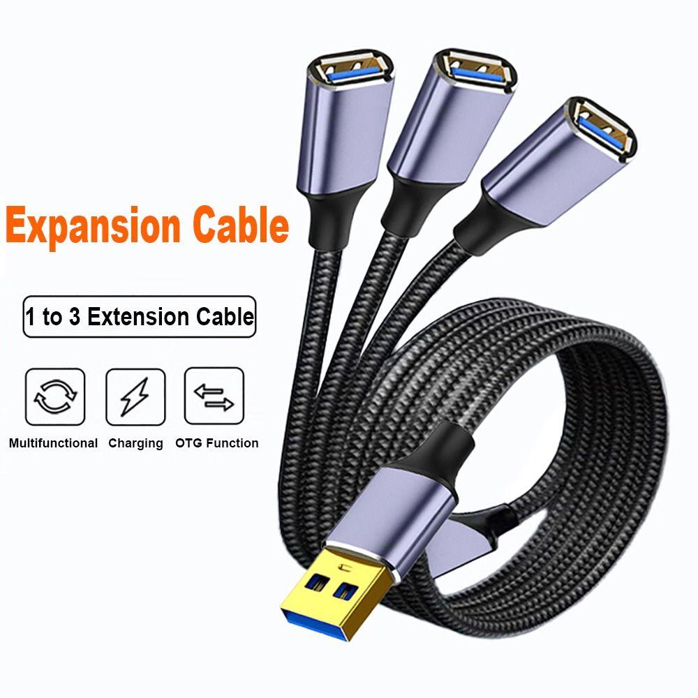 Converter 3 in 1 Splitter Fast Charging Extension Cable Professional OTG Adapter