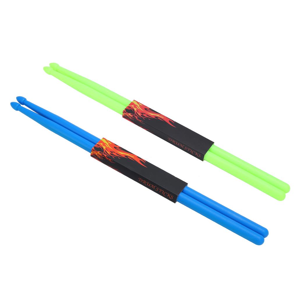 4Pcs Drum Sticks 5A Nylon Tear Drop Grainy Handle Non Slip for Students Beginners