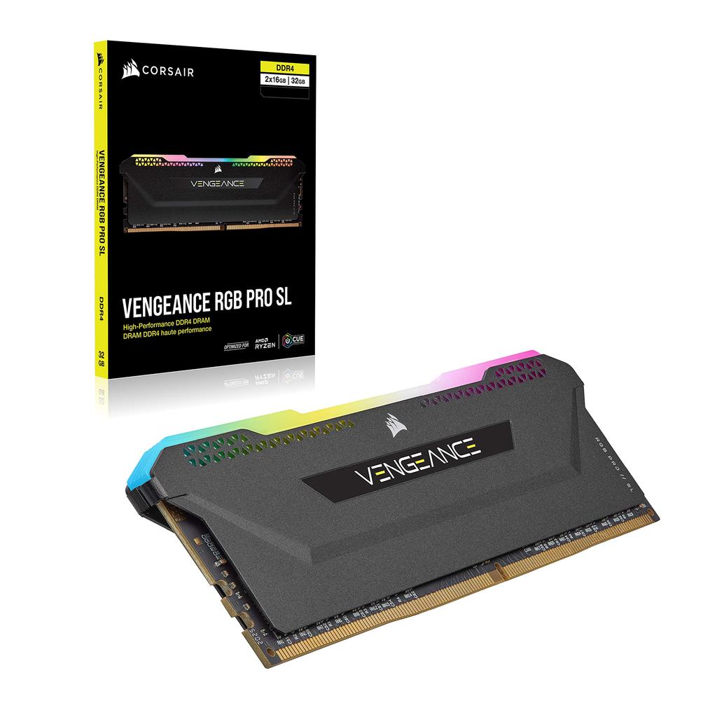Corsair Vengeance RGB PRO SL 16GB DDR4 4000MHz C18 Optimized for AMD Ryzen Desktop Memory Ultra Bright RGB Custom Performance Tight Response Intel XMP