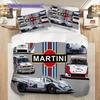 Martini Stripes Elegance Three-piece set (1 * duvet cover + 2 * pillowcase, without core) 2D Flat Christmas birthday gift Duvet cover and pillowcase