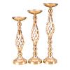 Gold Flower Vases Candle Holder Rack Stand Wedding Decoration Table Centerpiece Pillar Party Event Candlestick