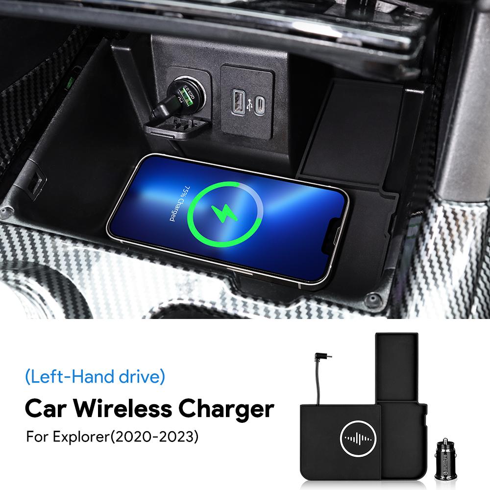 15W Fast Charging Car Wireless Board Mobile Phone Charger Holder Accessories For Ford Explorer