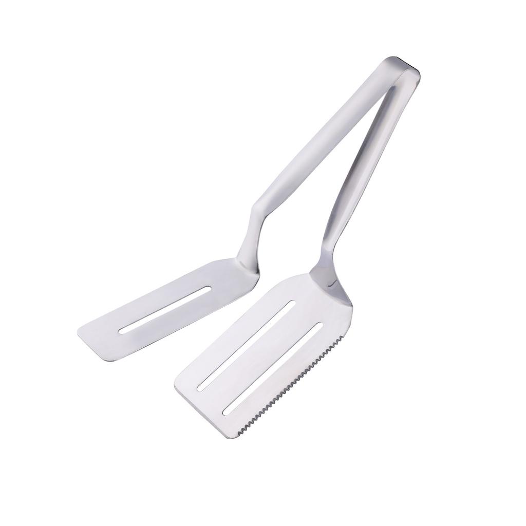 Stainless Steel Grill Clamp, -Scald Double-Sided Spatula Tongs Steak Clamps Grill Shovel Clip For Cooking BBQ Beefsteak Pizza Fish Bread Kitche