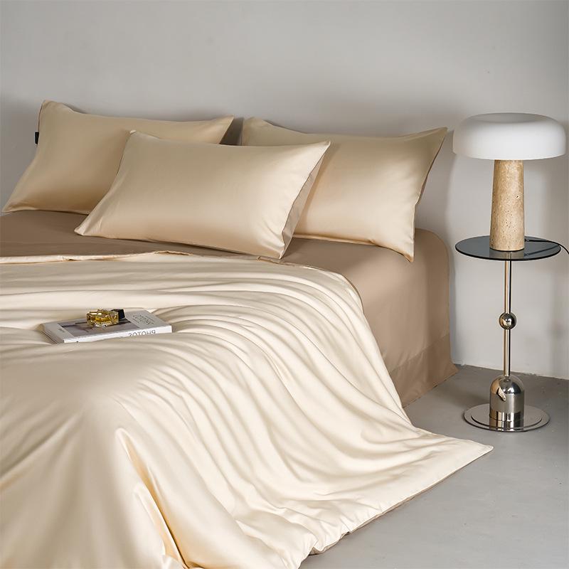 Four-Piece Premium Xinjiang Long-Staple Cotton Bed Set: 100% Pure Cotton Duvet Cover, Sheet, and Fitted Sheet - Nantong Home Textiles