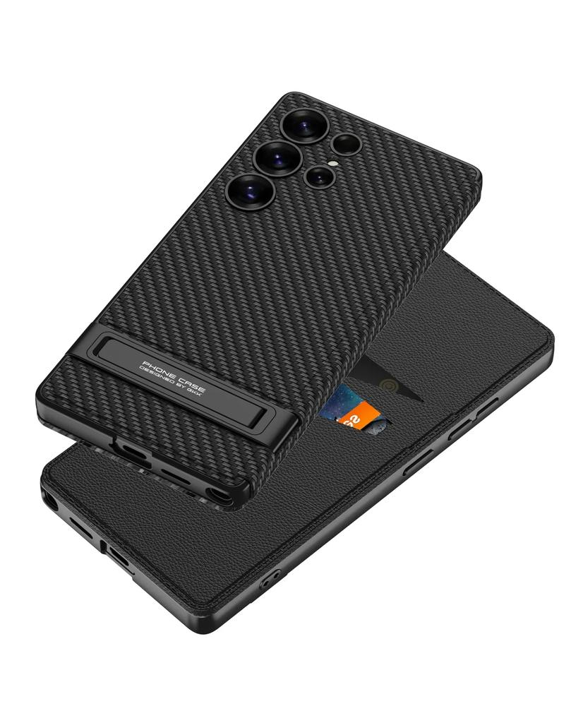 Kickstand Wallet with Card Holder Electroplated PU Leather Full Coverage Phone Case For Samsung Galaxy S25 Ultra Flip Cover