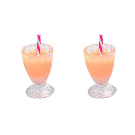 2Pcs Funny Miniature Fashion Jewelry DIY Mini Simulation Drink Cup Toys for Mobile Phone Case