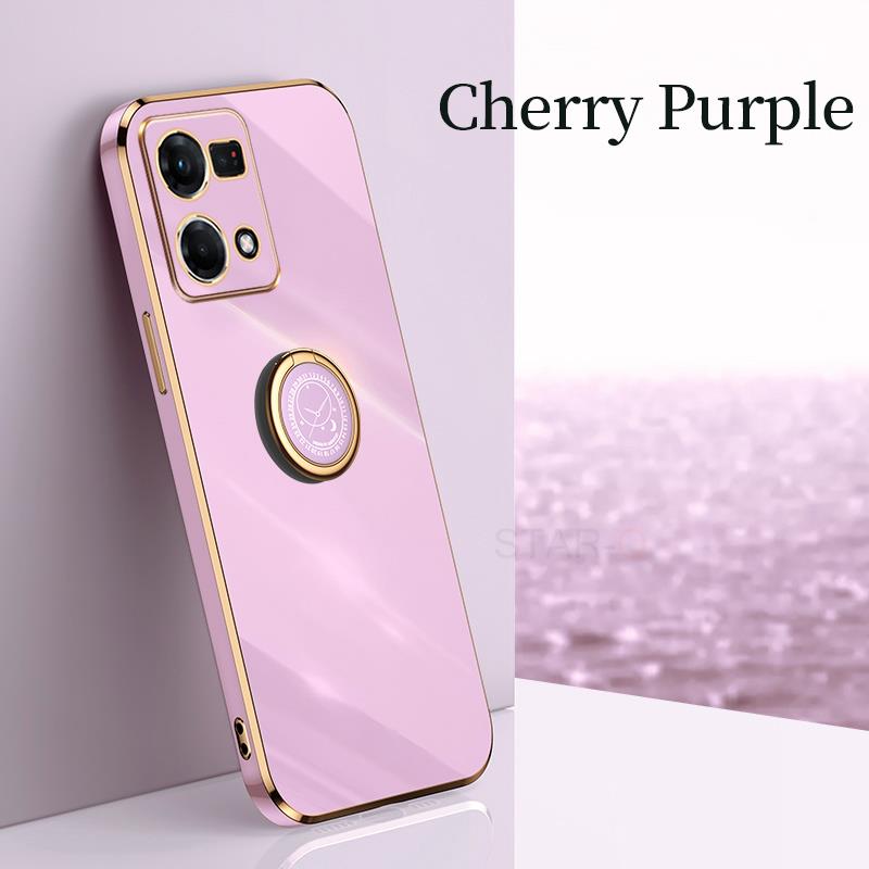 Reno7 Reno8 5 Lite Роскошный чехол-держатель с кольцом для Oppo Reno 7 8 6 5 Lite 9 Pro 4g 5g силиконовая подставка задняя крышка Reno5 5lite