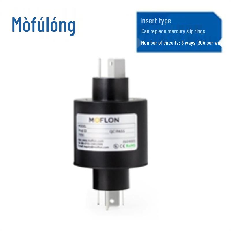 High-Power Conductive Slip Ring: 2 Connectors, 36 Large Brushes, 6A to 12-Way Carbon Brush Collector