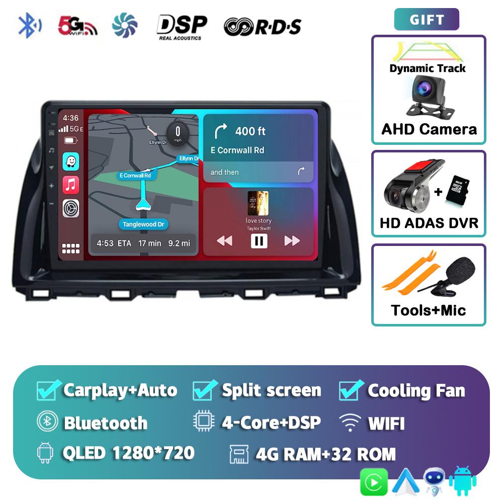 Android 14 Carplay Auto For Mazda CX5 CX-5 CX 5 2012-2015 Car Radio Navigaion GPS Multimedia Video Player 2din DVD Head Unit DSP