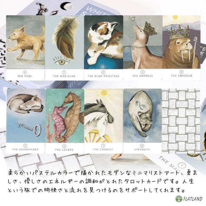 Таро Белого Шалфея в Раскладе Таро Японское 78 Карт Мини Размер Жестяная Коробка, Инструкции, Инструкции, Аутентичные, Карты,