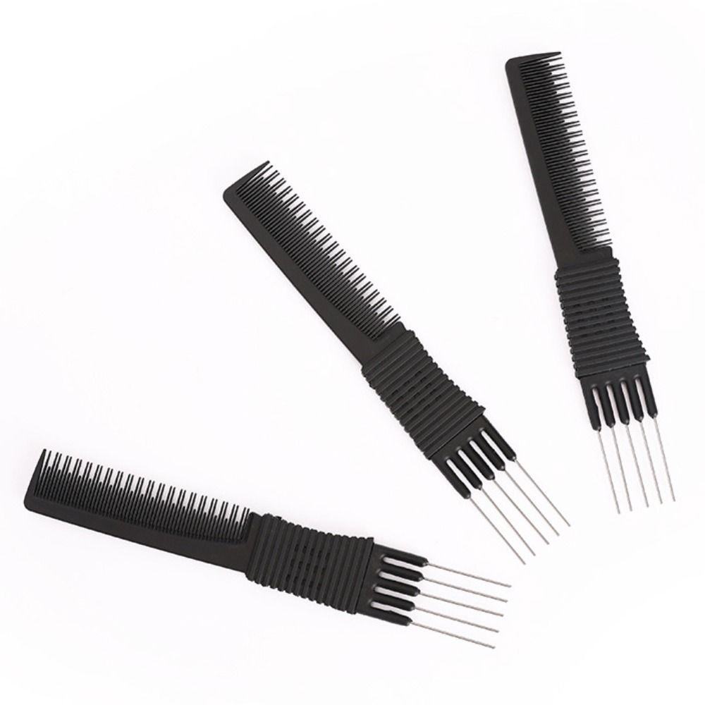 Противоскользящие профессиональные парикмахерские расчески для причесок, расческа с пятью зубьями, расческа с заостренным кончиком