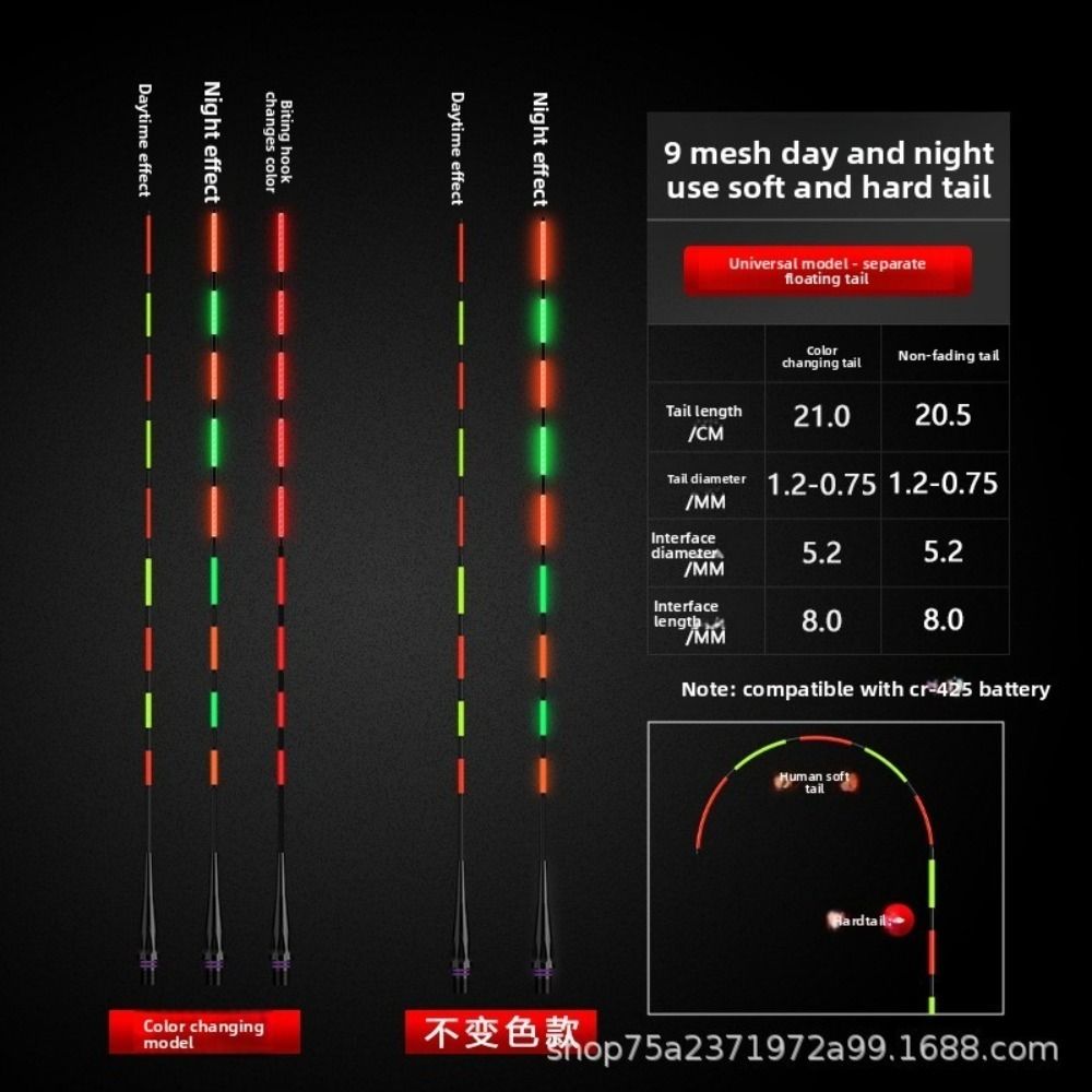 2pcs Top Luminous LED Smart Float Ultra Sensitive Electronic Floats  Fishing Accessories