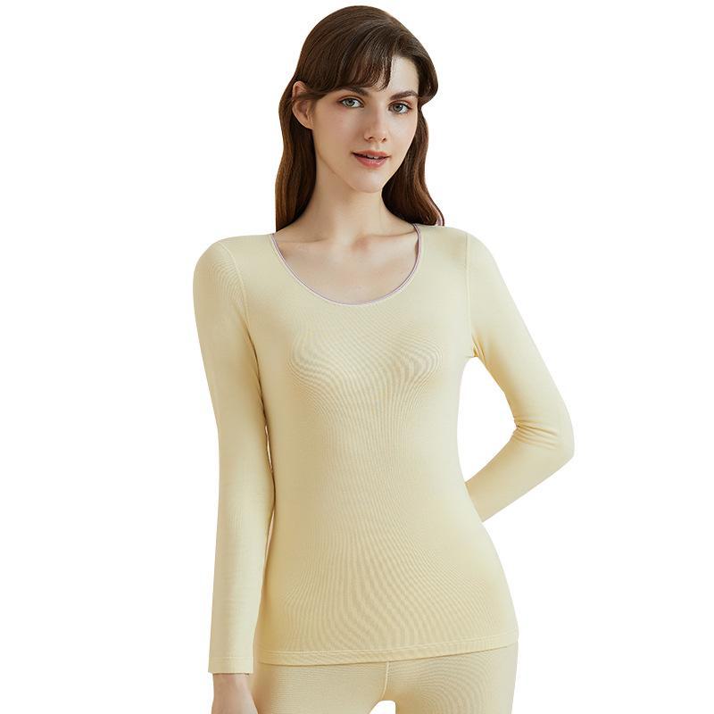 Aoweizi Бесшовная термосамосогревающаяся зимняя рубашка - Большой размер Базовый слой для ухода за кожей