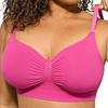 Women Bra with Detachable Chest Pads Seamless Push-up Front Opening Breastfeeding Bra No