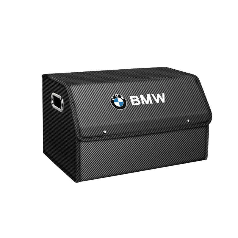 Leather Car Trunk Storage Box For BMW G30 G20 F11 E90 E46 E60 E39 E36 E92 Large Capacity Foldable Organizer Case Car Supplies GQ8
