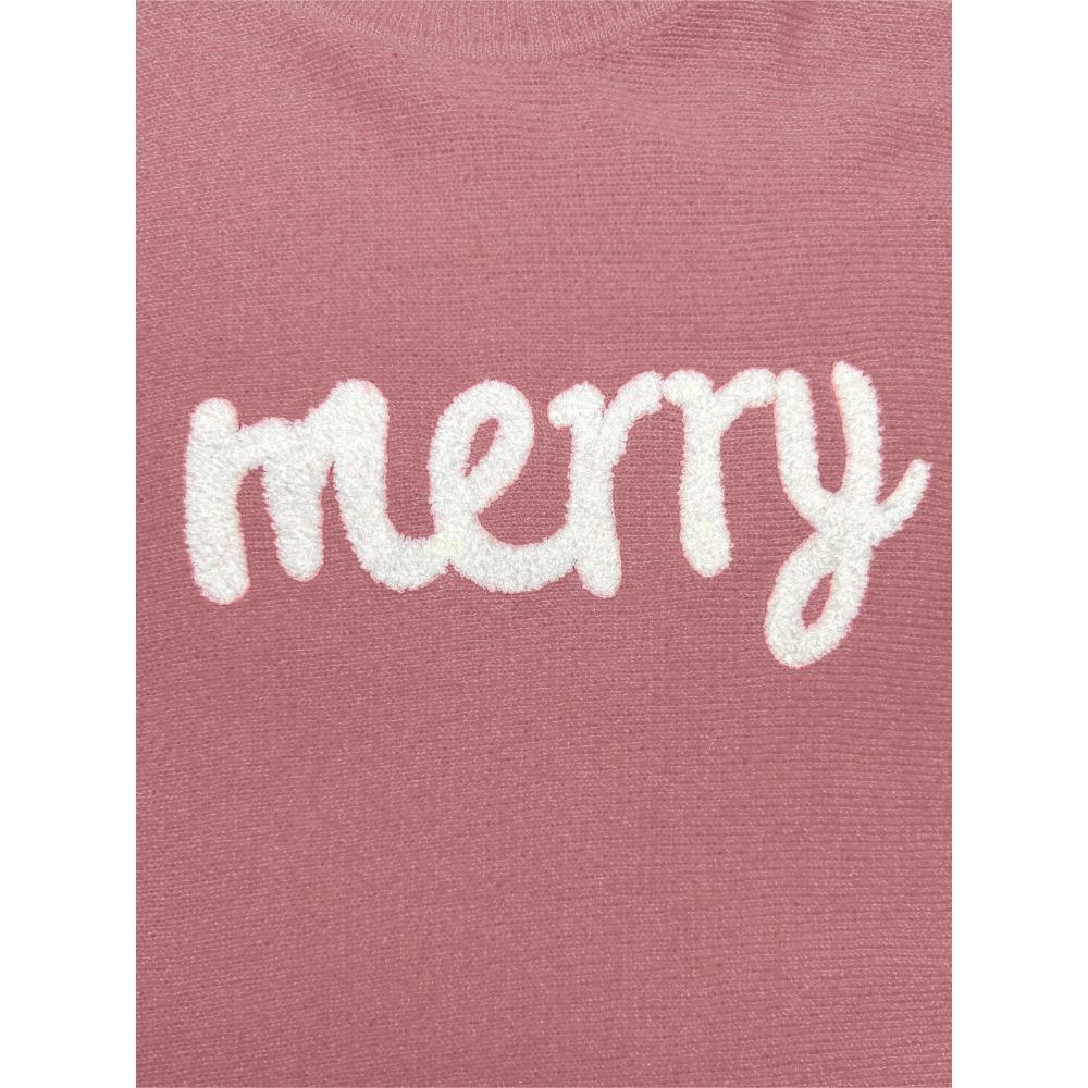 Autumn and winter new letter loose Christmas round neck pullover sweater comfortable pullover knitted sweater