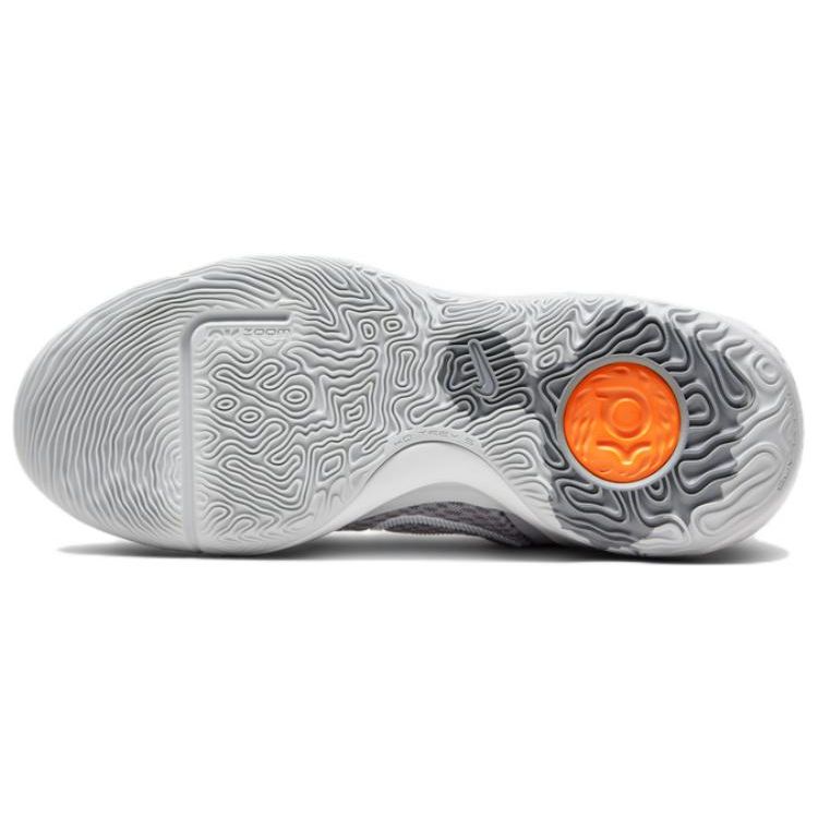 Nike Кроссовки унисекс KD Trey 5 IX EP Pure Platinum Серые прохладно-серые Total-Orange CW3402-011