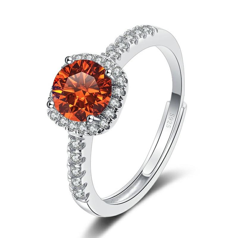 Bague Ringen D Цвет VVS 1 карат кольцо с муассанитом из стерлингового серебра S925, платина, роскошные ювелирные изделия для женщин, свадьба, помолвка