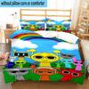 3PCS Colorful Sprun-ki Robot Party 3pcs Bedding,Including 3PCS Duvet Cover And 2pcs Pillowcases Perfect for Christmas,Ideal for Bedroom, Dormitory