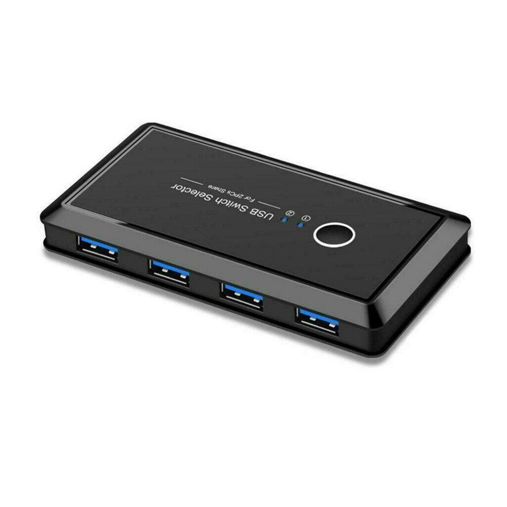 USB KVM-переключатель 4 устройства USB-переключатель для ПК Windows 10 USB 2.0 Переключатель KVM Общий доступ к клавиатуре, мыши, принтеру Dropshipping