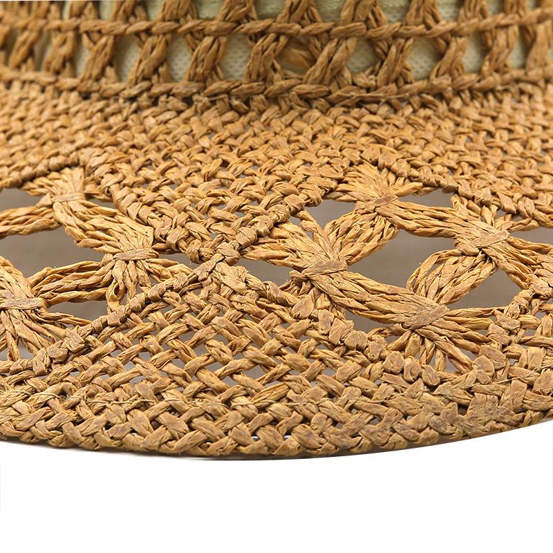 Wide Brim Western Cowboy Hat Sun Protection Jazz Hat Fashion Straw Cap Outdoor