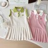 Children Dress Spring Summer Turn-Down Collar Kids Clothes Fashion Toddler Baby Girls Clothing Summer Dress Girls