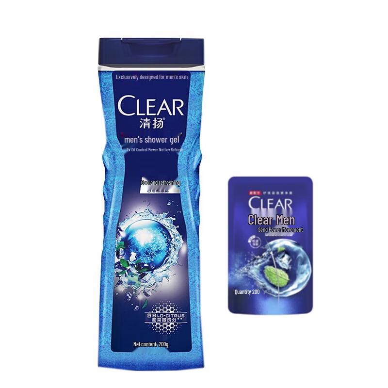 Clear Icy Cool Oil Control Shower Gel & Shampoo Set