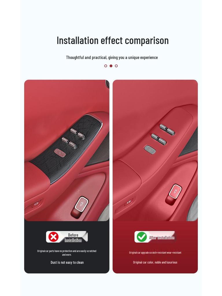 Silicone Armrest Protector for M7/M8 Car Door Window Lifter Panel