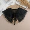 Lace Fake Collar Women Detachable Collars For Women False Collar Embroidery Floral Lolita Lapel Half Shirt Shawl Wrap Decoration