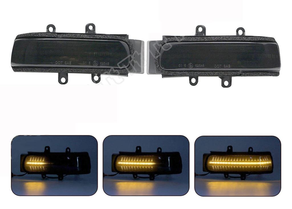 Дымчатые линзы последовательный поворотник на зеркале заднего вида Vellfire 20 серии Estima 50 серии