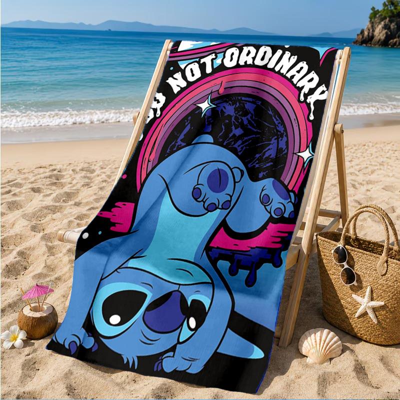 Cartoon Hawaii Artwork Printed Microfiber Beach Towel, Soft And Absorbent, Quick-Dry, Ideal for Summer Travel, Beach Essential, Swimming Pool