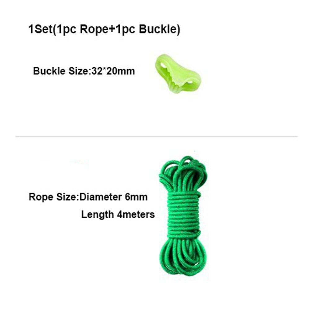 4mm/6mm Outdoor Tent Guyline Ropes 4M Length with Adjuster Tensioner Reflective Camping Guy Lines Camping Accessories
