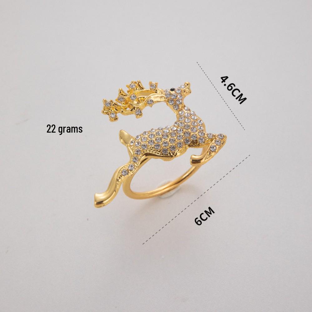 Cross-Border Christmas Napkin Rings: Tree, Reindeer, Wreath, Bells, Candy Cane, Snowflake Hotel Decorations