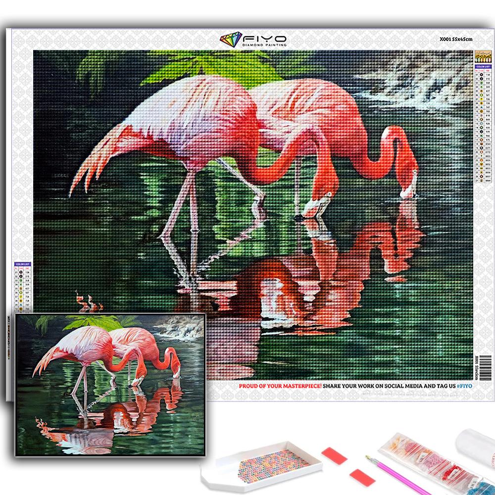 Популярная 5D Diy вышивка крестом животное фламинго картина полная дрель набор для вышивки крестом Наклейка на стену домашний декор